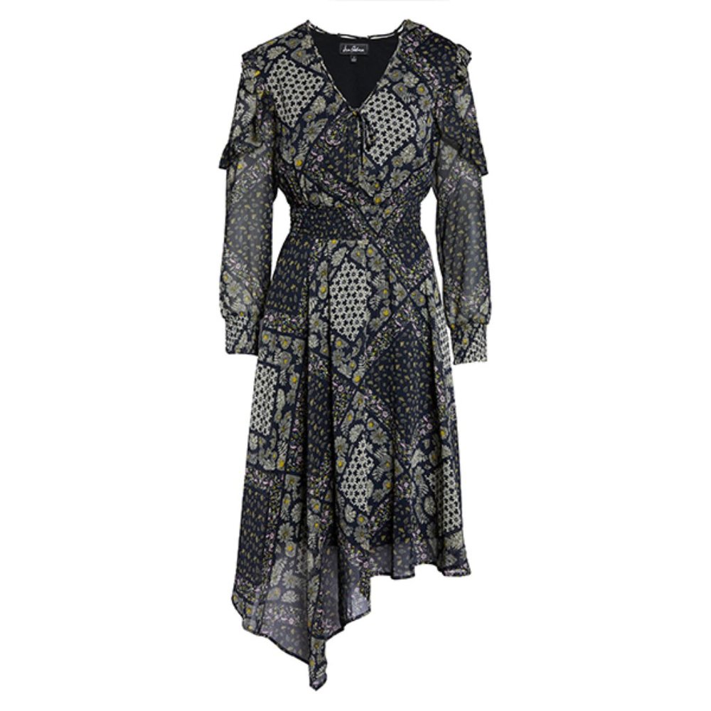 Sam Edelman Patchwork Print Handkerchief Dress